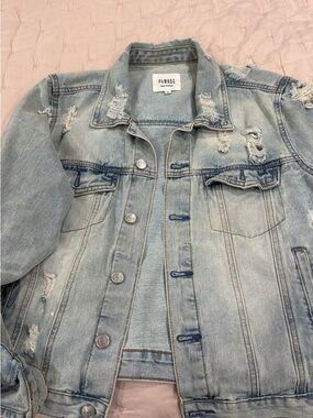 Almost Famous Light Blue Washed Denim Jacket